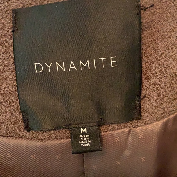 Dynamite - Olive Green Open Blazer - Size M - Picture 2 of 5